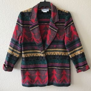 Vintage Western Aztec Blazer Jacket